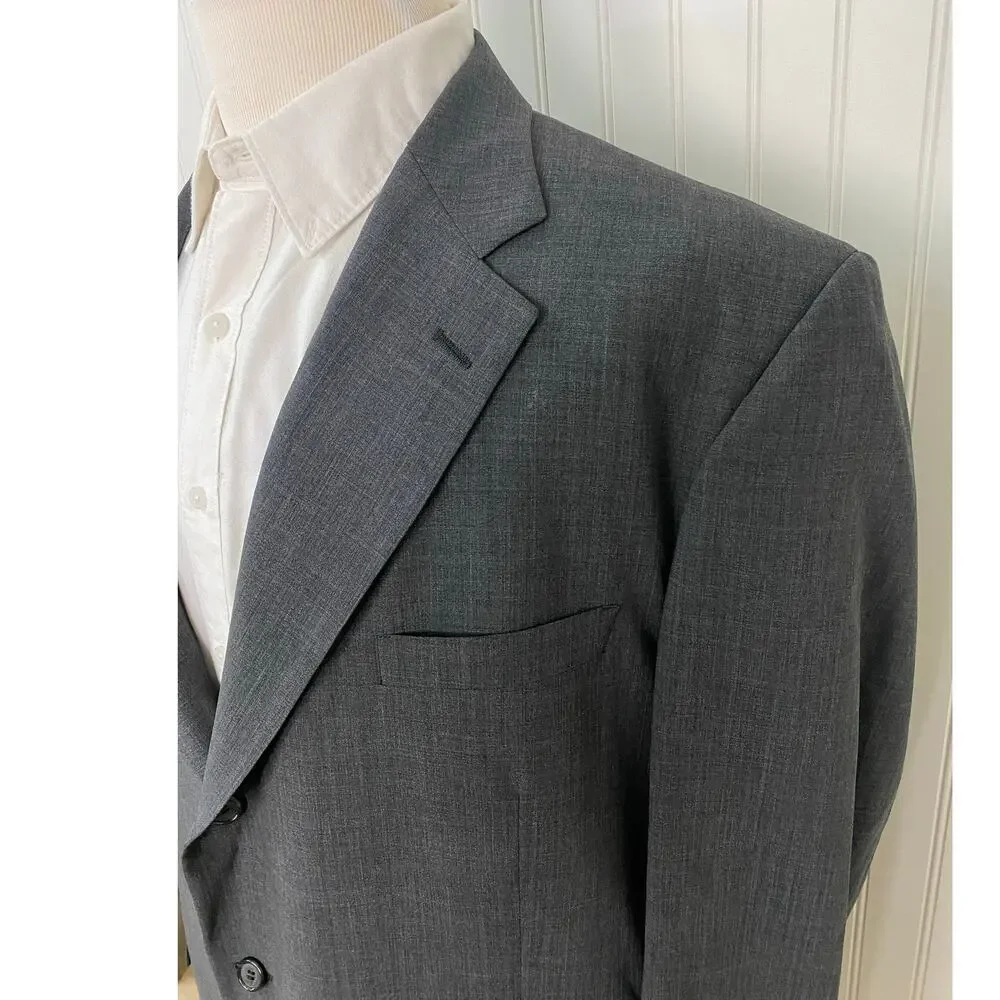 VTG Brooks Brothers Brookscool 2-piece 3-button wool pleated suit 50XL
